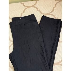 Chico’s Black Jacquard So Slimming Brigitte Slim Leg Pull-On Pants Size 18 Tall